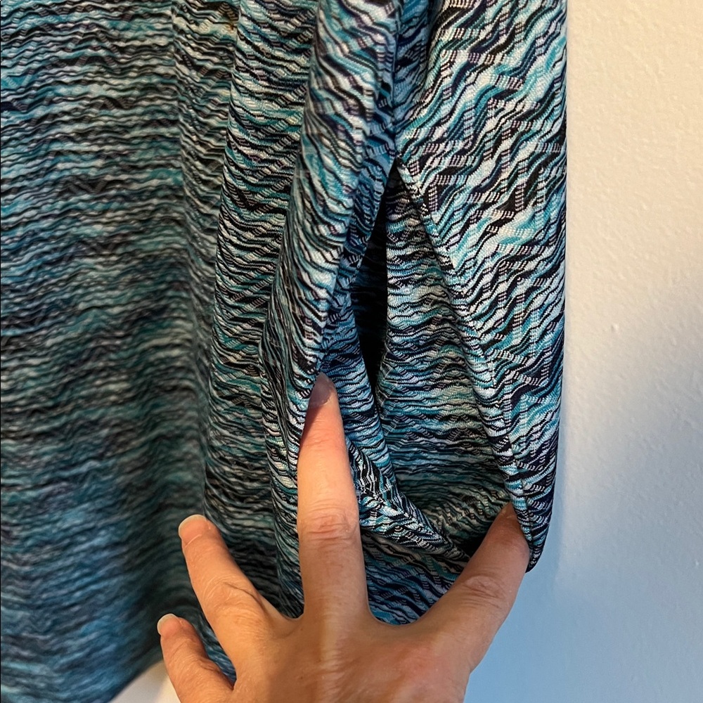 MPG Teal and Black Patterned Summer dress - Picture 4 of 8